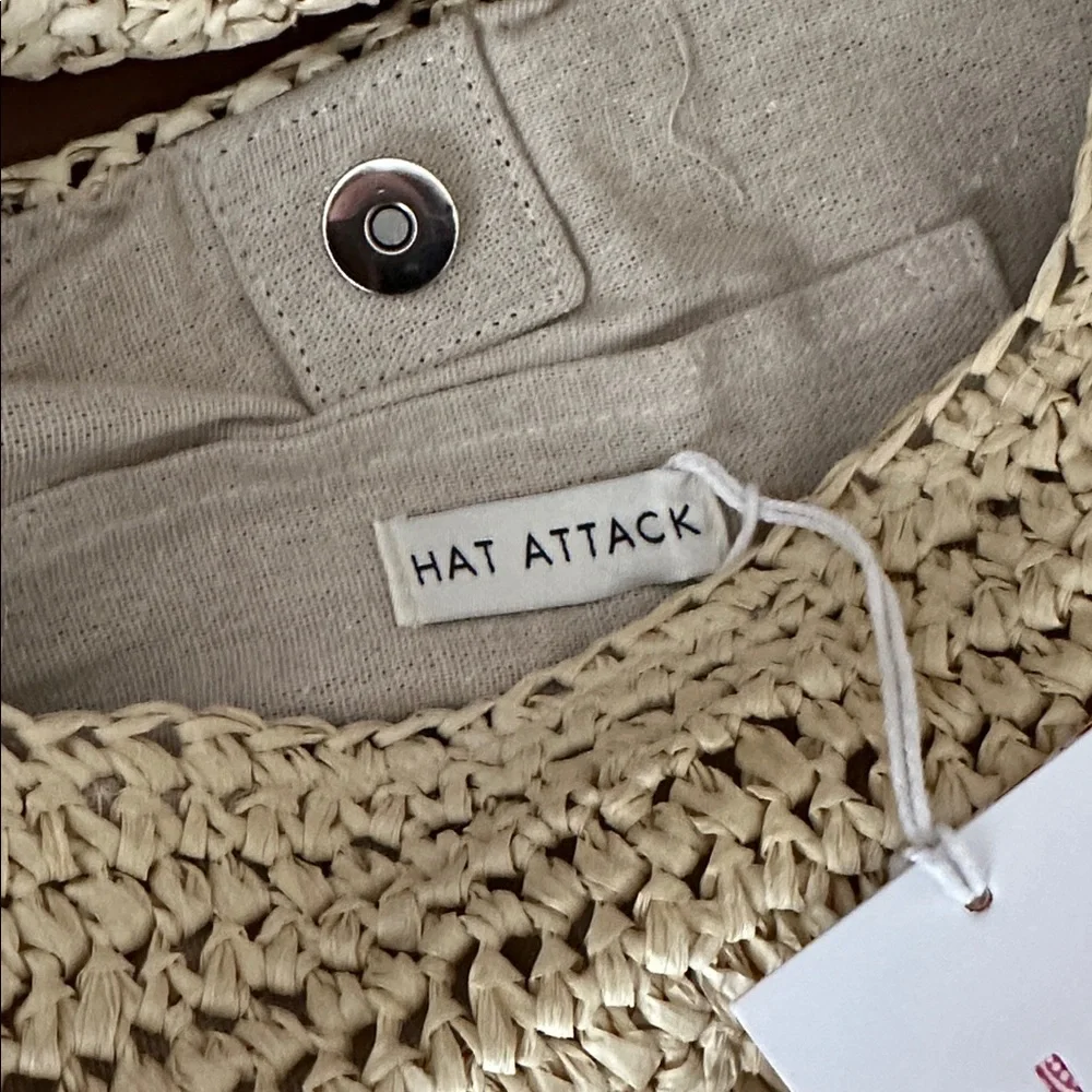 NWT Hat Attack Shelly Straw Bag - Picture 5 of 9